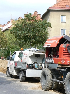 Betankung von Baumaschinen